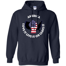 “America” - Love it Live it or Leave it Personal Designer long sleeve Hoodie Men's Women's Pullover Hoodie 8 oz.