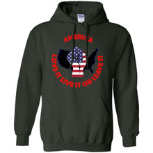 "America" Love It Live It or Leave It - Personal Designer Men's Women's Pullover Hoodie 8 oz.