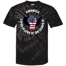 “America” - Love it Live it or Leave it Custom Personalized T-shirts Men's Women's 100% Cotton Tie Dye T-Shirt