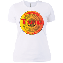 "I Survived Trump:Year One" - Custom Personalized Ladies' Boyfriend T-Shirt