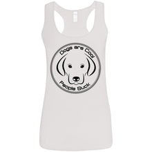 "Dogs Are Cool People Suck" - Custom Personalized Ladies' Softstyle Racerback Tank