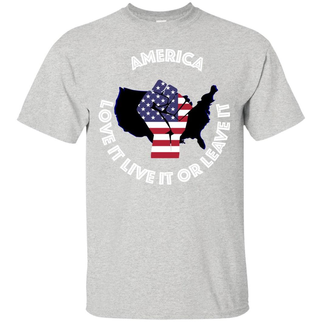 “America” - Love it Live it or Leave it Custom Personalized T-shirts Men's Women's Ultra Cotton T-Shirt
