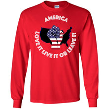 “America” - Love it Live it or Leave it Personal Designer long sleeve T-shirts Men's Women's LS Ultra Cotton T-Shirt