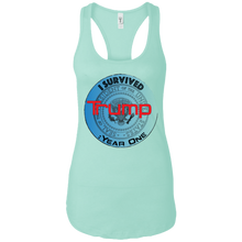 "I Survived Trump:Year One" Custom Personalized T-shirts Ladies Ideal Racerback Tank