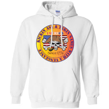 “America” - Kickin Ass Since & Takin Names With a Vengeance Since 1776 - Gold Personal Designer long sleeve Hoodie Men's Women's Pullover Hoodie 8 oz.