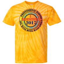 "Fuck Yeah - I Survived 2017" Custom Personalized Men's Women's Cotton Tie Dye T-Shirt