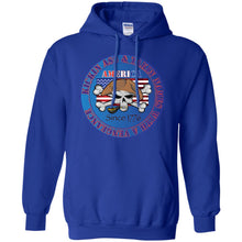 “America” - Kickin Ass Since & Takin Names With a Vengeance Since 1776 - Blue Personal Designer long sleeve Hoodie Men's Women's Pullover Hoodie 8 oz.