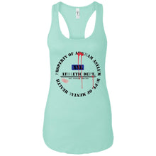 PROPERTY OF ARKHAM3B "Arkham Athletics - Help" - Custom Personalized T-shirts Ladies Ideal Racerback Tank