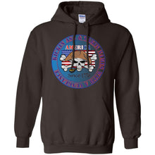 “America” - Kickin Ass Since & Takin Names With a Vengeance Since 1776 - Blue Personal Designer long sleeve Hoodie Men's Women's Pullover Hoodie 8 oz.
