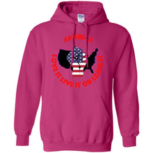 "America" Love It Live It or Leave It - Personal Designer Men's Women's Pullover Hoodie 8 oz.