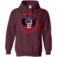 "America" Love It Live It or Leave It - Personal Designer Men's Women's Pullover Hoodie 8 oz.