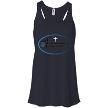 "God Is My Super Power" - B Custom Personalized T-Shirt Ladies' Bella + Canvas Flowy Racerback Tank