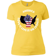 “America” - Love it Live it or Leave it Custom Personalized Ladies' Boyfriend T-Shirt
