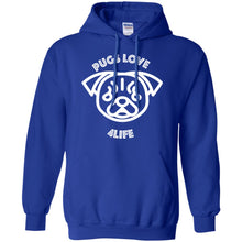 "Pugs Love 4Life" - Personal Designer Men's Women's Pullover Hoodie 8 oz.
