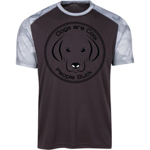 "Dogs Are Cool People Suck" - Custom Personalized T-shirts Men's Women's CamoHex Colorblock T-Shirt