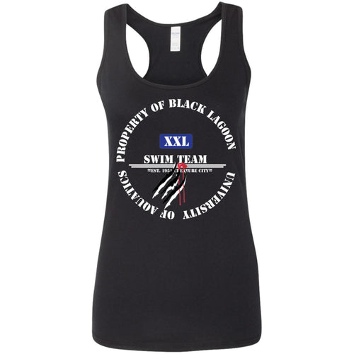 Property of Black Lagoon U. Swim Team - Custom Personalized Ladies' Softstyle Racerback Tank