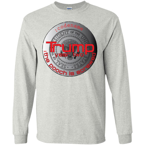 TRUMP:YEAR TWO Pooch sil Personal Designer long sleeve Hoodie Men's Women's LS Ultra Cotton T-Shirt
