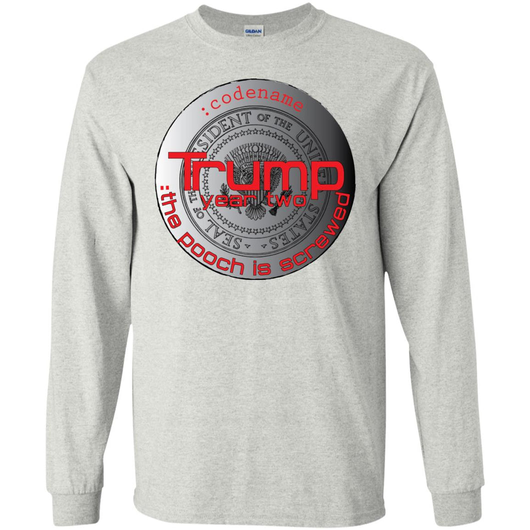 TRUMP:YEAR TWO Pooch sil Personal Designer long sleeve Hoodie Men's Women's LS Ultra Cotton T-Shirt
