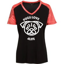 "Pugs Love 4Life" Custom Personalized T-shirts Men's Women's Ladies' CamoHex Colorblock T-Shirt