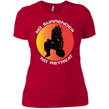 "No Surrender No Retreat - Saiyan" Custom Personalized Ladies' Boyfriend T-Shirt