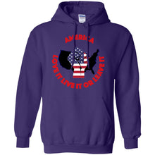"America" Love It Live It or Leave It - Personal Designer Men's Women's Pullover Hoodie 8 oz.