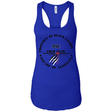 Property of Black Lagoon U. Swim Team - Custom Personalized Ladies' Ideal Racerback Tank
