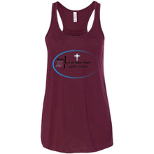 "God Is My Super Power" - B Custom Personalized T-Shirt Ladies' Bella + Canvas Flowy Racerback Tank