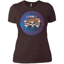 “America” - Kickin Ass Since & Takin Names With a Vengeance Since 1776 - Blue Custom Personalized Ladies' Boyfriend T-Shirt