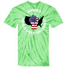 “America” - Love it Live it or Leave it Custom Personalized T-shirts Men's Women's 100% Cotton Tie Dye T-Shirt