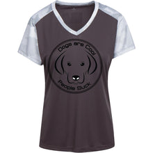 "Dogs Are Cool People Suck" - Custom Personalized T-shirts Men's Women's Ladies' CamoHex Colorblock T-Shirt