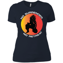 "No Surrender No Retreat - Saiyan" Custom Personalized Ladies' Boyfriend T-Shirt