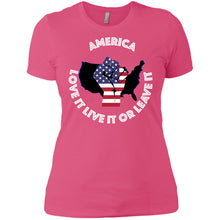 “America” - Love it Live it or Leave it Custom Personalized Ladies' Boyfriend T-Shirt