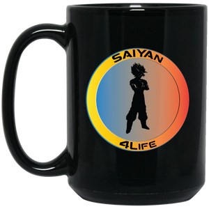 Saiyan 4Life - W15B Personal Designer 15 oz. Black Mug