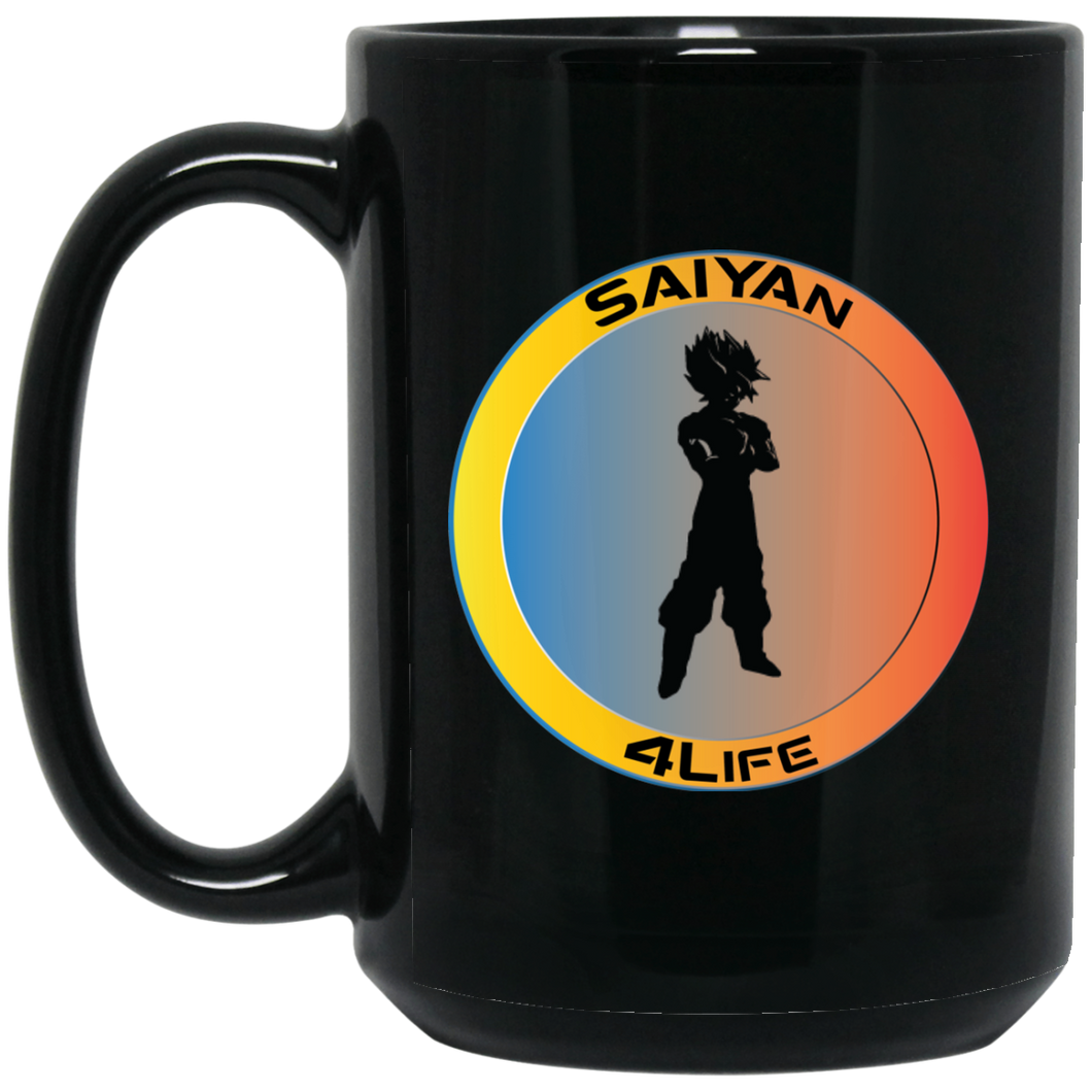 Saiyan 4Life - W15B Personal Designer 15 oz. Black Mug