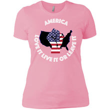 “America” - Love it Live it or Leave it Custom Personalized Ladies' Boyfriend T-Shirt