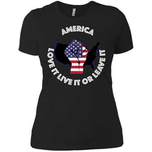 “America” - Love it Live it or Leave it Custom Personalized Ladies' Boyfriend T-Shirt
