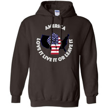 “America” - Love it Live it or Leave it Personal Designer long sleeve Hoodie Men's Women's Pullover Hoodie 8 oz.