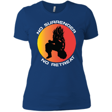 "No Surrender No Retreat - Saiyan" Custom Personalized Ladies' Boyfriend T-Shirt