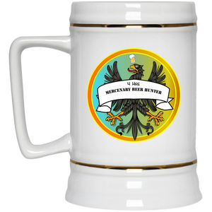 "Mercenary Beer Hunter" Custom Personal Designer Beer Stein 22oz.