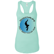 Dance'N4Life - Feet Don't Fail Me Now" - Custom Personalized T-shirts Ladies Ideal Racerback Tank