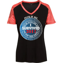 "Fuck it All 2017" -W Custom Personalized T-shirts Men's Women's Ladies' CamoHex Colorblock T-Shirt