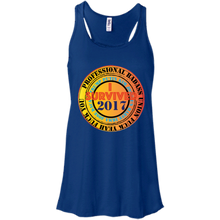 "Fuck Yeah - I Survived 2017" Custom Personalized T-Shirt Ladies' Canvas Flowy Racerback Tank