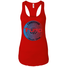 "I Survived Trump:Year One" Custom Personalized T-shirts Ladies Ideal Racerback Tank