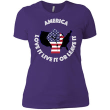 “America” - Love it Live it or Leave it Custom Personalized Ladies' Boyfriend T-Shirt