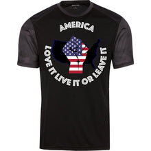 “America” - Love it Live it or Leave it Custom Personalized T-shirts Men's Women's CamoHex Colorblock T-Shirt