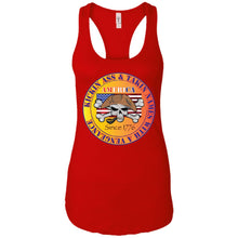 “America” - Kickin Ass Since & Takin Names With a Vengeance Since 1776 - Gold Custom Personalized Ladies' Ideal Racerback Tank