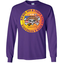 “America” - Kickin Ass Since & Takin Names With a Vengeance Since 1776 - Gold Personal Designer long sleeve T-shirts Men's Women's LS Ultra Cotton T-Shirt