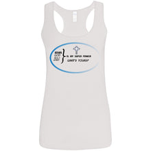 "God Is My Super Power - What's Yours ?" - B Custom Personalized Ladies' Softstyle Racerback Tank