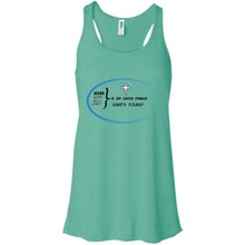 "God Is My Super Power" - B Custom Personalized T-Shirt Ladies' Bella + Canvas Flowy Racerback Tank