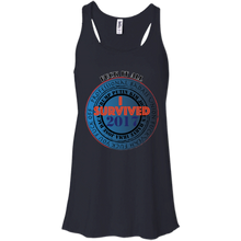 "Fuck It All - I Survived 2017" - Custom Personalized T-Shirt Ladies' Canvas Flowy Racerback Tank